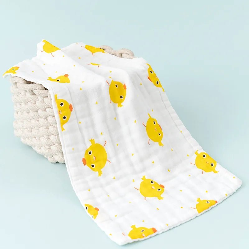 Serviette de bain 100% coton pour bébé, 6 couches de gaze, gant de toilette pour le visage, carré, lingette pour les mains, nouveau - né. - Mode bébé