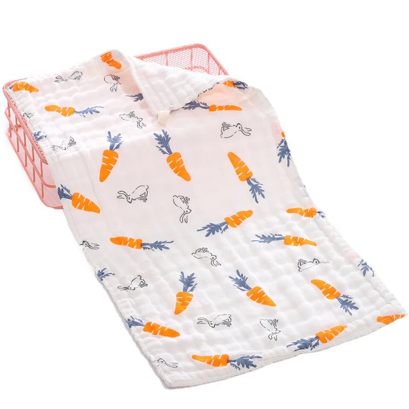 Serviette de bain 100% coton pour bébé, 6 couches de gaze, gant de toilette pour le visage, carré, lingette pour les mains, nouveau - né. - Mode bébé