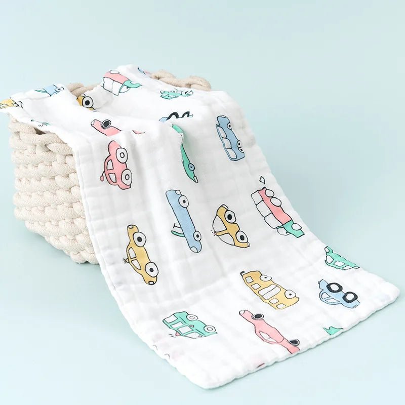Serviette de bain 100% coton pour bébé, 6 couches de gaze, gant de toilette pour le visage, carré, lingette pour les mains, nouveau - né. - Mode bébé