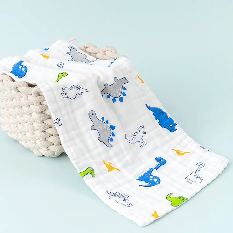 Serviette de bain 100% coton pour bébé, 6 couches de gaze, gant de toilette pour le visage, carré, lingette pour les mains, nouveau - né. - Mode bébé