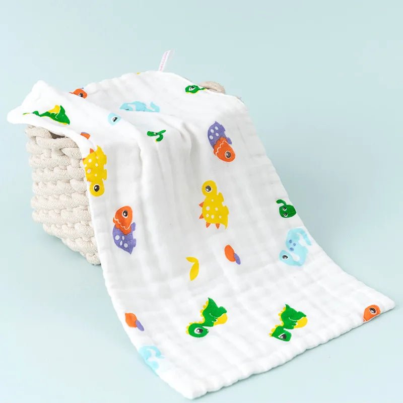 Serviette de bain 100% coton pour bébé, 6 couches de gaze, gant de toilette pour le visage, carré, lingette pour les mains, nouveau - né. - Mode bébé
