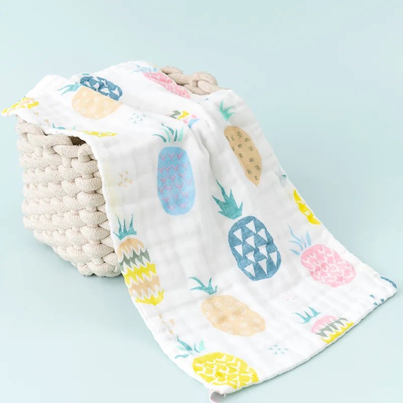 Serviette de bain 100% coton pour bébé, 6 couches de gaze, gant de toilette pour le visage, carré, lingette pour les mains, nouveau - né. - Mode bébé