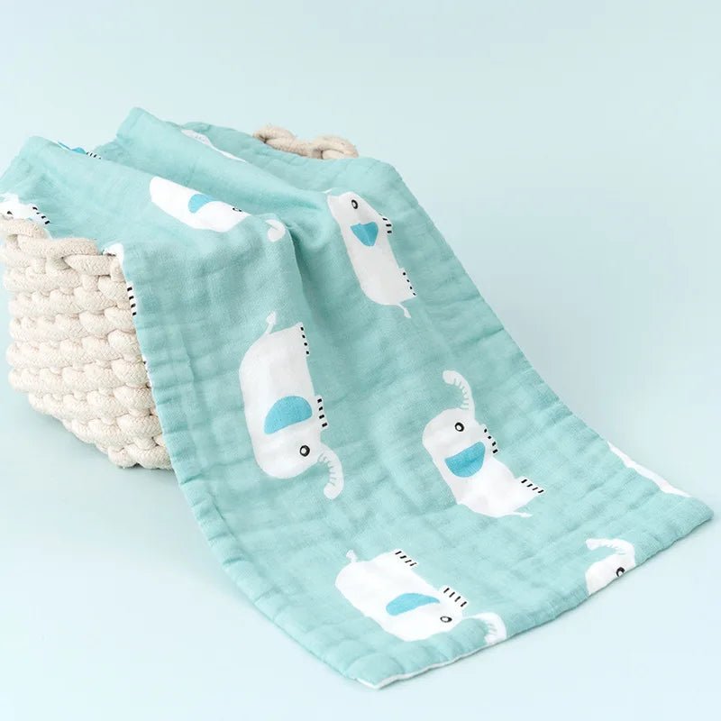 Serviette de bain 100% coton pour bébé, 6 couches de gaze, gant de toilette pour le visage, carré, lingette pour les mains, nouveau - né. - Mode bébé