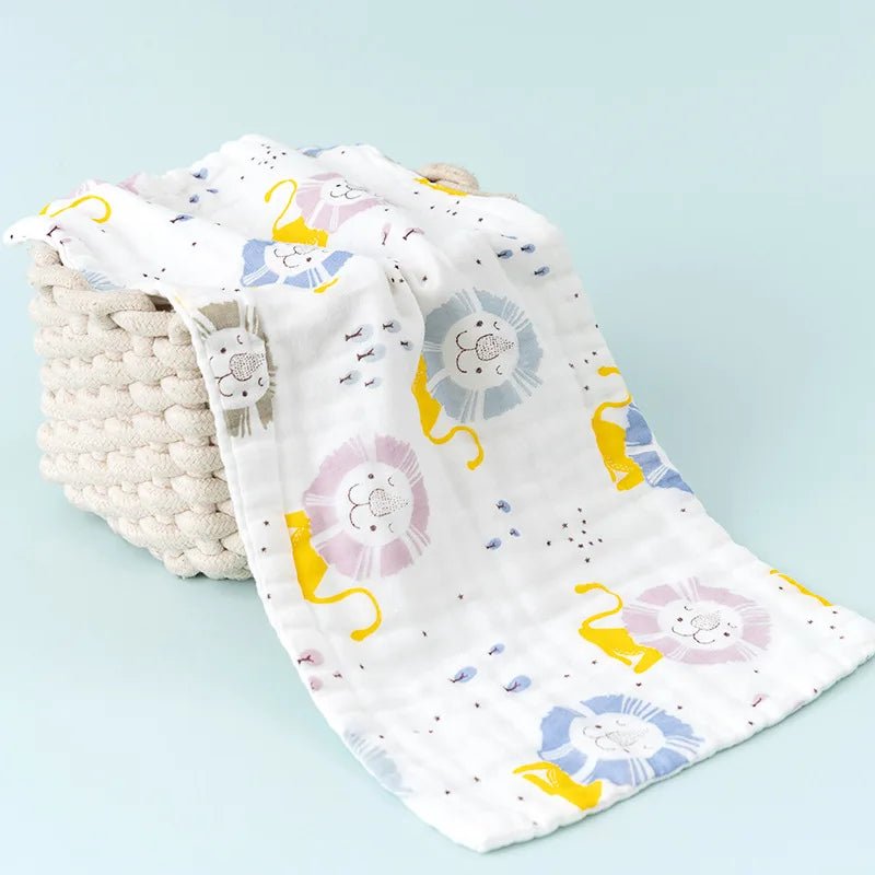 Serviette de bain 100% coton pour bébé, 6 couches de gaze, gant de toilette pour le visage, carré, lingette pour les mains, nouveau - né. - Mode bébé