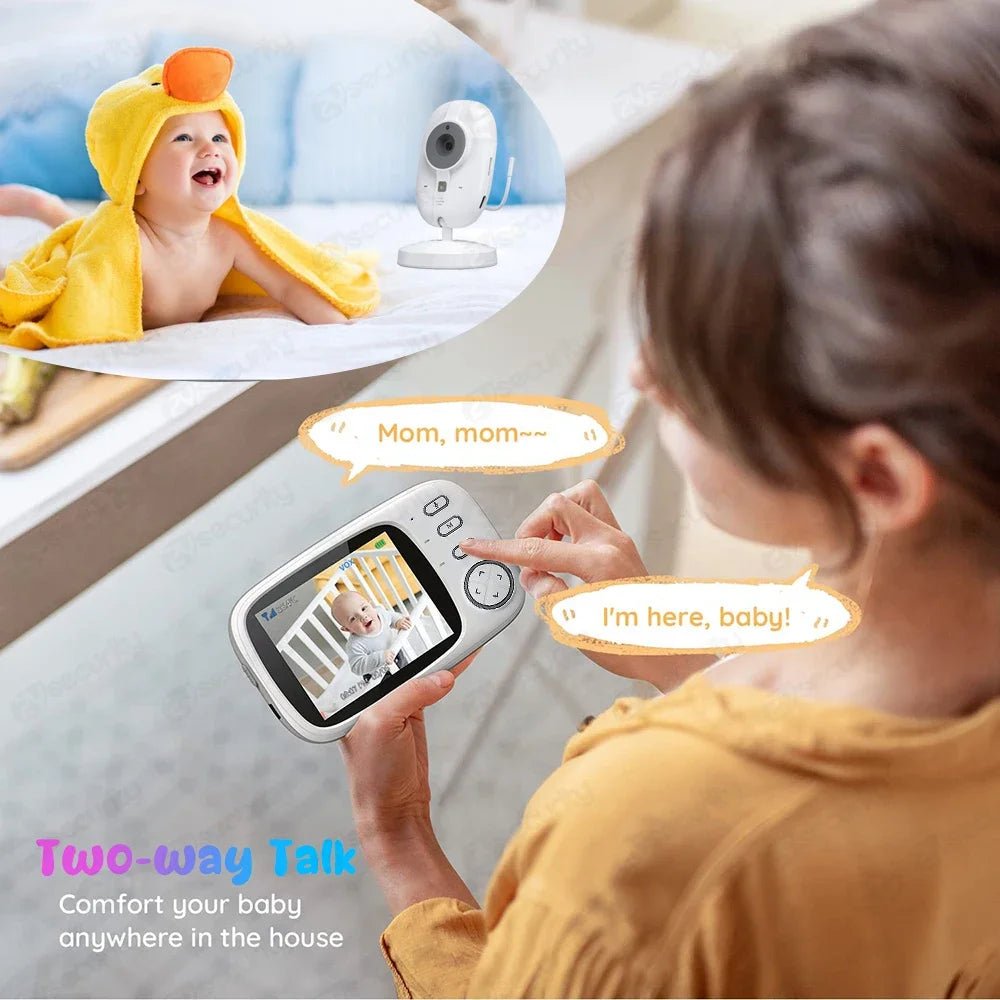 3,5 pouces Moniteur pour bébé avec un appareil photo Discours à 2 voies 2x zoom Écran IPS Téléphones pour bébé Vision nocturne automatique. - Mode bébé