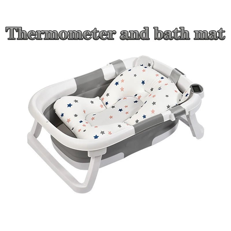 Baignoire en silicone coordonnante pour bébé,bain de pieds pliable, détection de température en temps réel. - Mode bébé