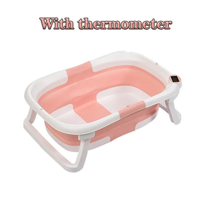 Baignoire en silicone coordonnante pour bébé,bain de pieds pliable, détection de température en temps réel. - Mode bébé