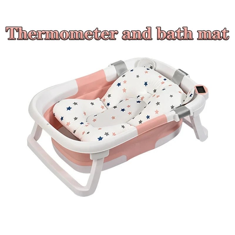 Baignoire en silicone coordonnante pour bébé,bain de pieds pliable, détection de température en temps réel. - Mode bébé