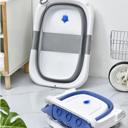 Baignoire en silicone coordonnante pour bébé,bain de pieds pliable, détection de température en temps réel. - Mode bébé